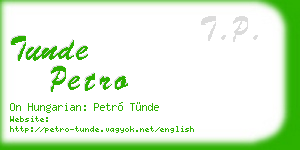 tunde petro business card